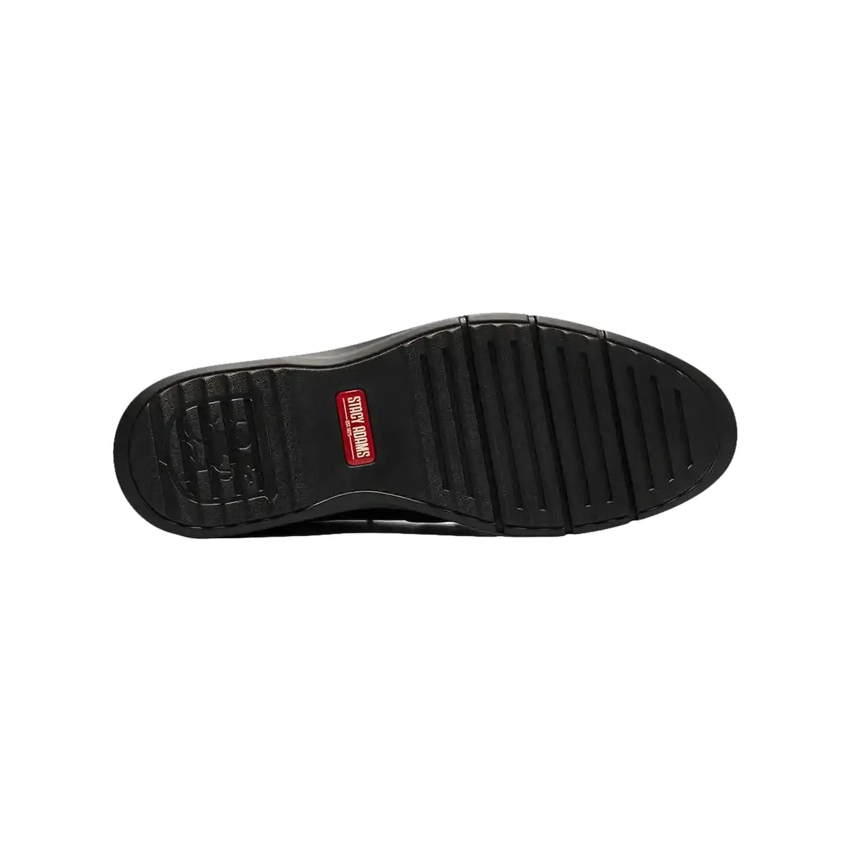 25715-004 Stacy Adams Spyre Plain Toe Elastic Lace Up Shoes Black Patent