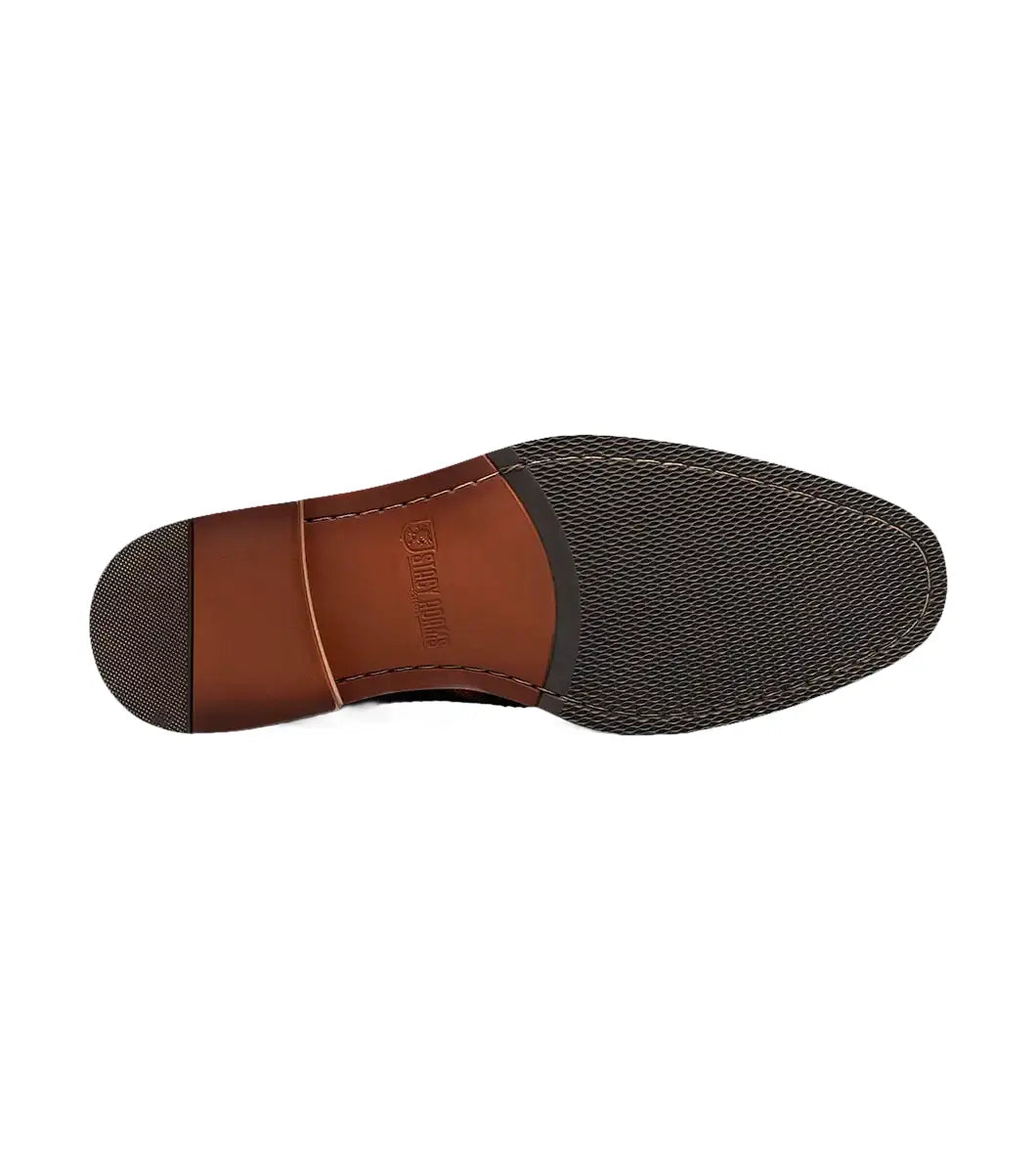 Stacy Adams Finnegan Wingtip Lace-Up Boot Cognac with Navy 25427-470