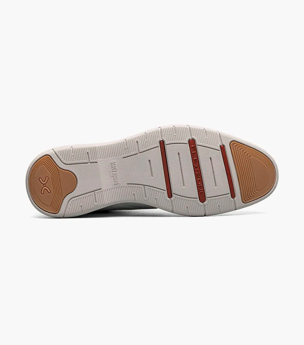 Stacy Adams Eastmont Plain Toe Elastic Lace Chukka Boot White 25748-100