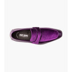 Stacy Adams Spratley Moc Toe Saddle Slip On Dress Shoes Purple 25686-542