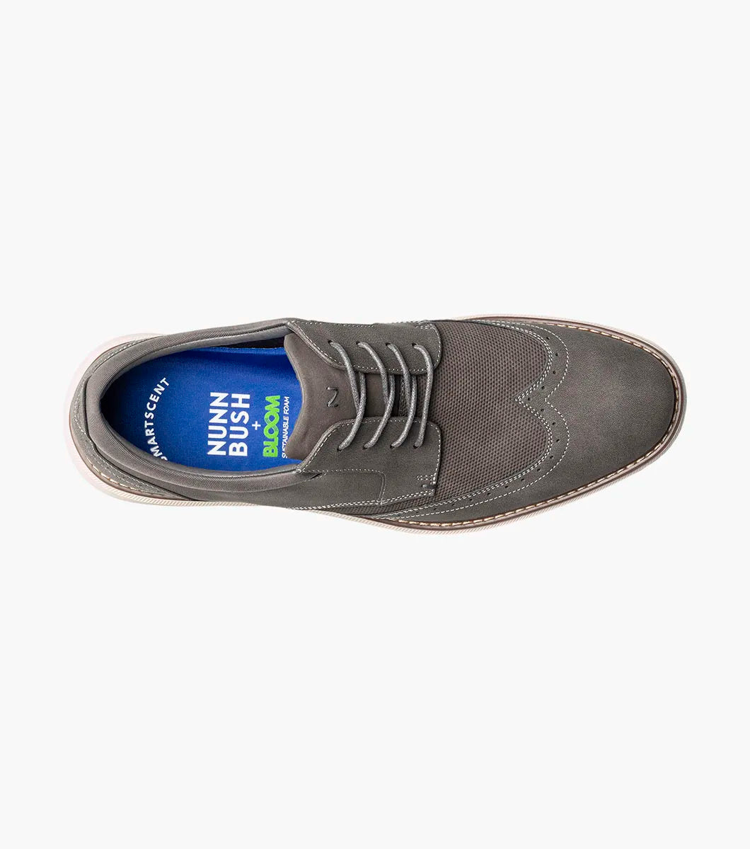 Nunn Bush Chase Wingtip Oxford Walking Shoes Gray Multi 85128-062