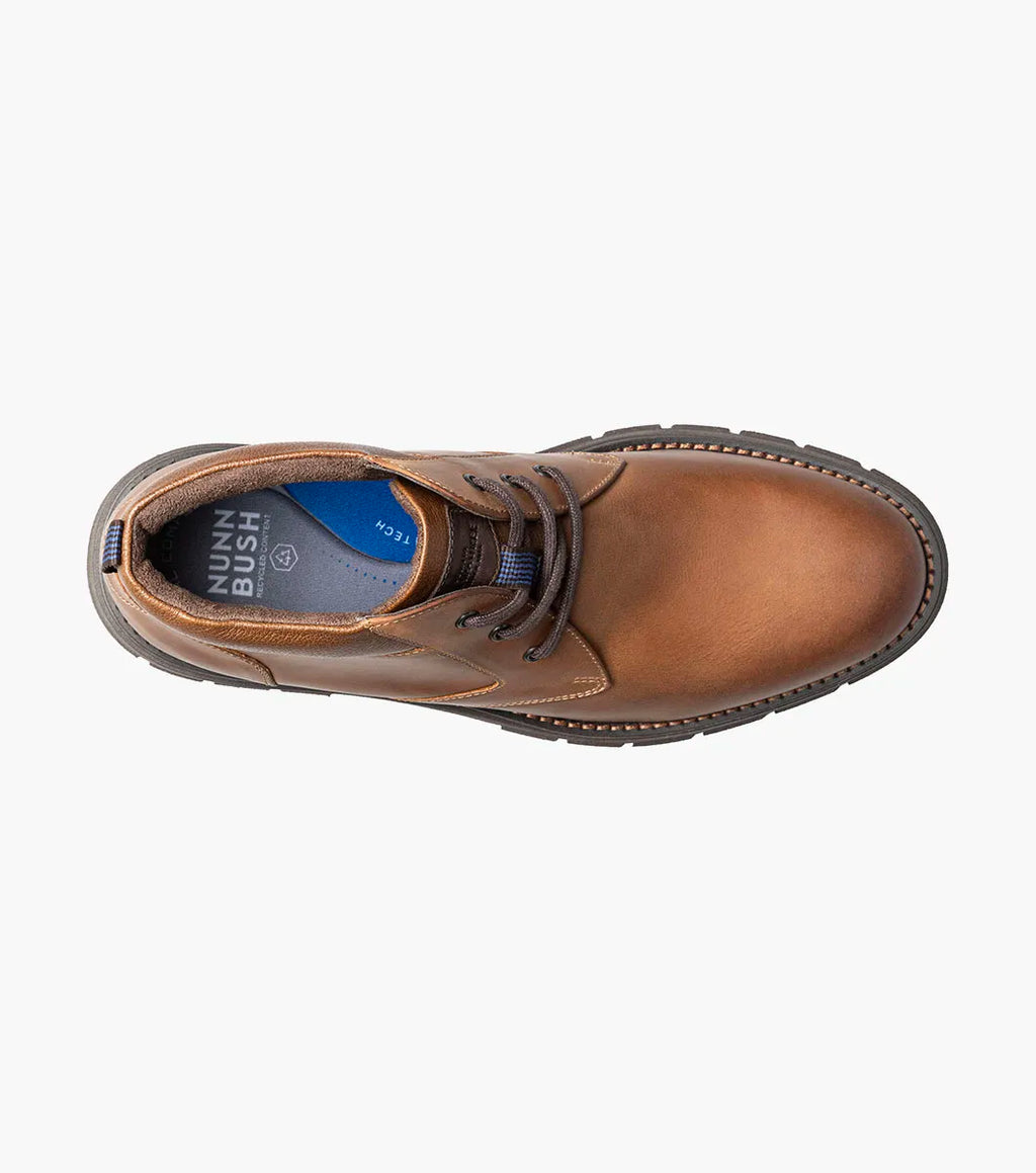 Nunn Bush Briggs Plain Toe Chukka Boot Tan Crazy Horse 85177-239