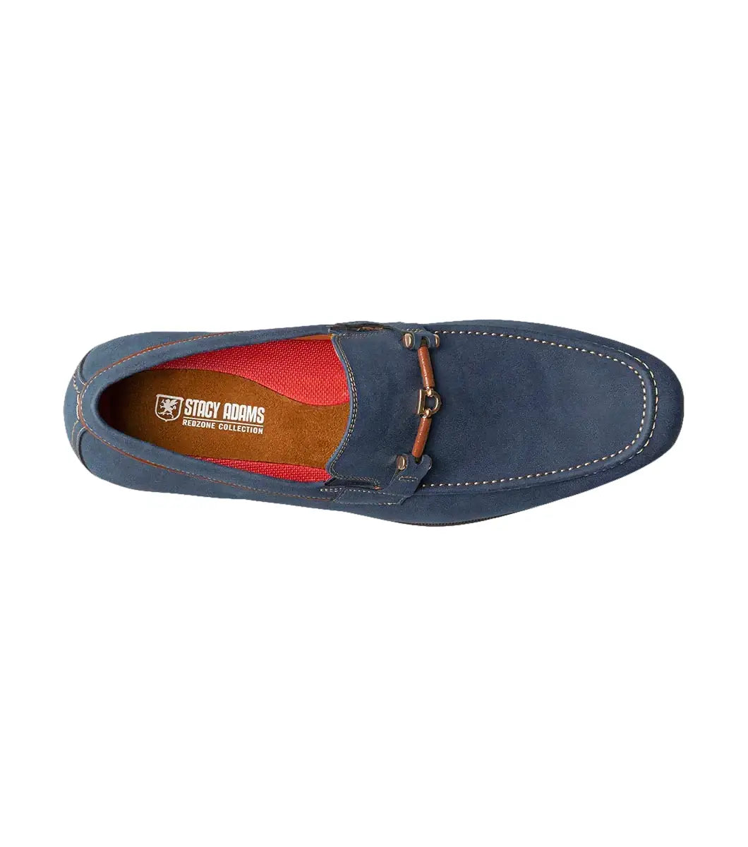 Stacy Adams Richardson Moc Toe Bit Slip On Shoes Navy 25746-410