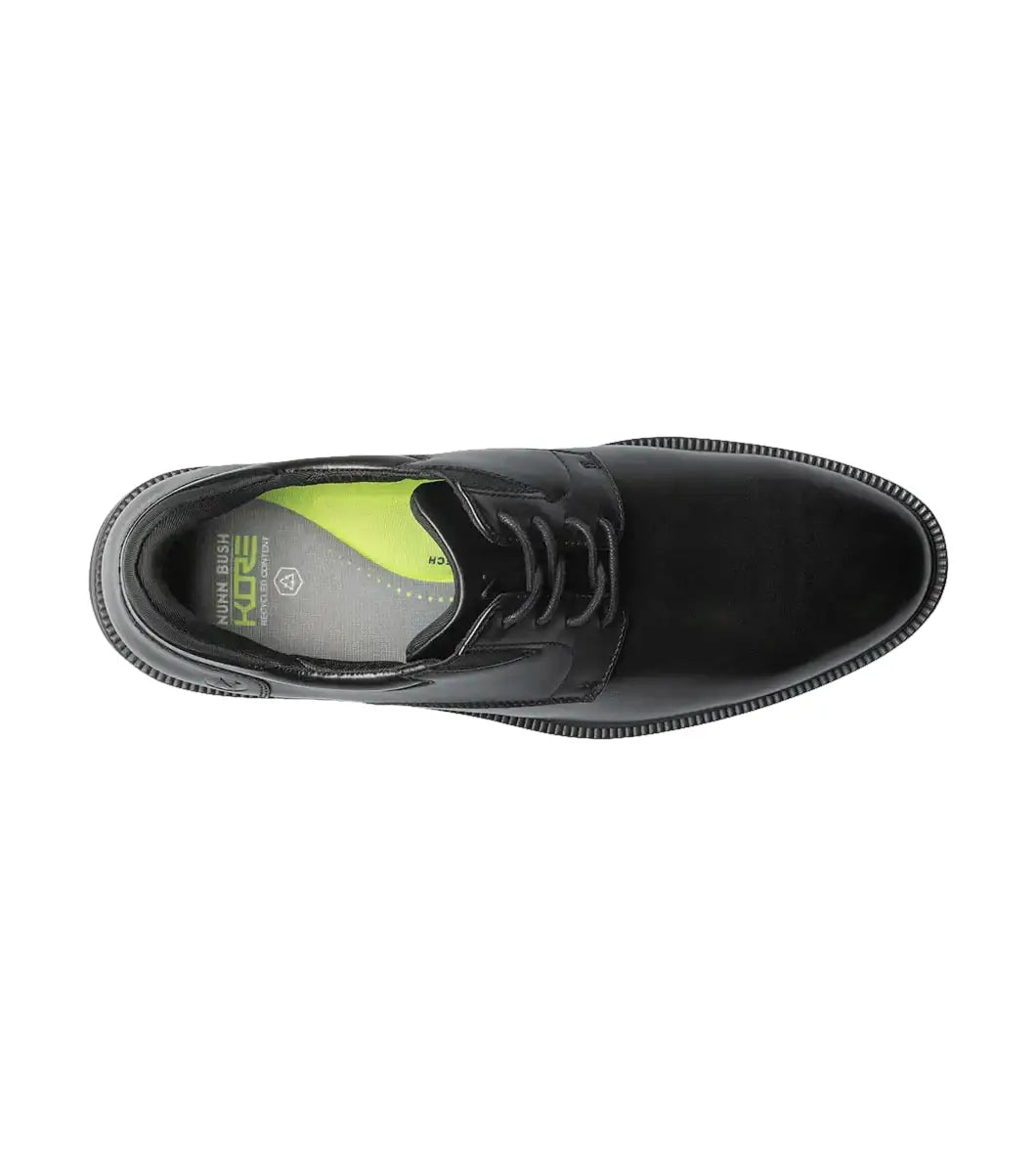 Nunn Bush KORE EZ Icon Plain Toe Oxford Shoes Black 85144-001