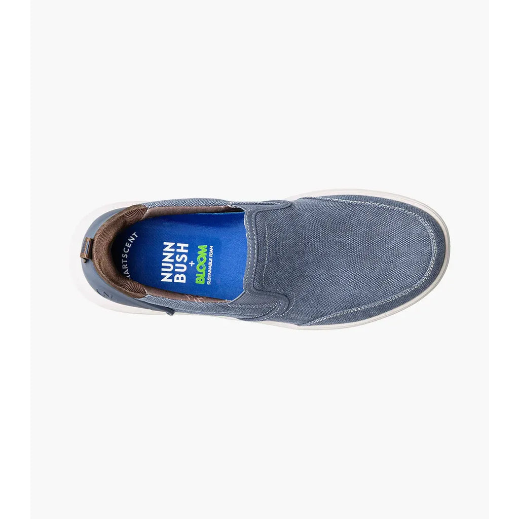 Nunn Bush Brew City EZ Hands Free Canvas Moc Toe Slip On Navy Multi 85165-492