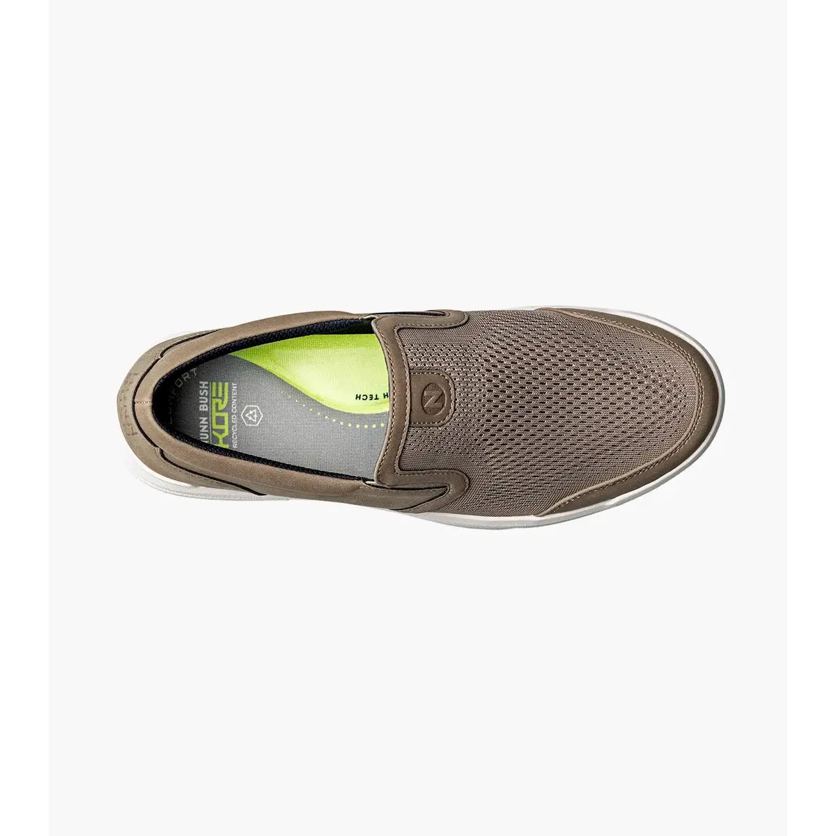 Nunn Bush KORE City Rally Mesh Moc Toe Slip On Walking Shoes Cargo 85159-304
