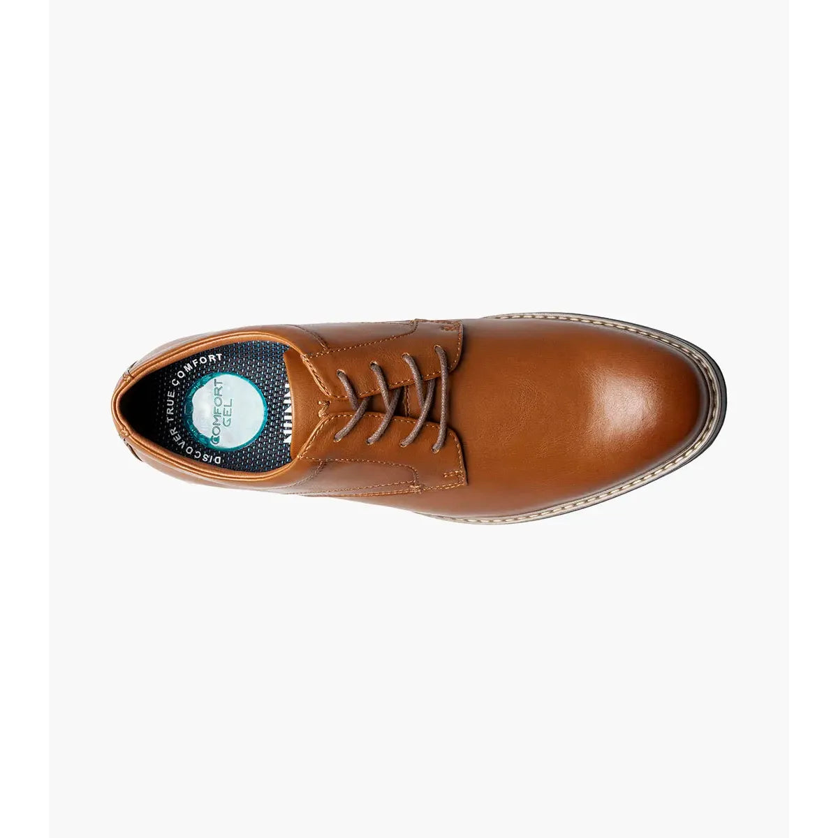 Nunn Bush Carmelo Plain Toe Oxford Walking Shoes Cognac 81509-221