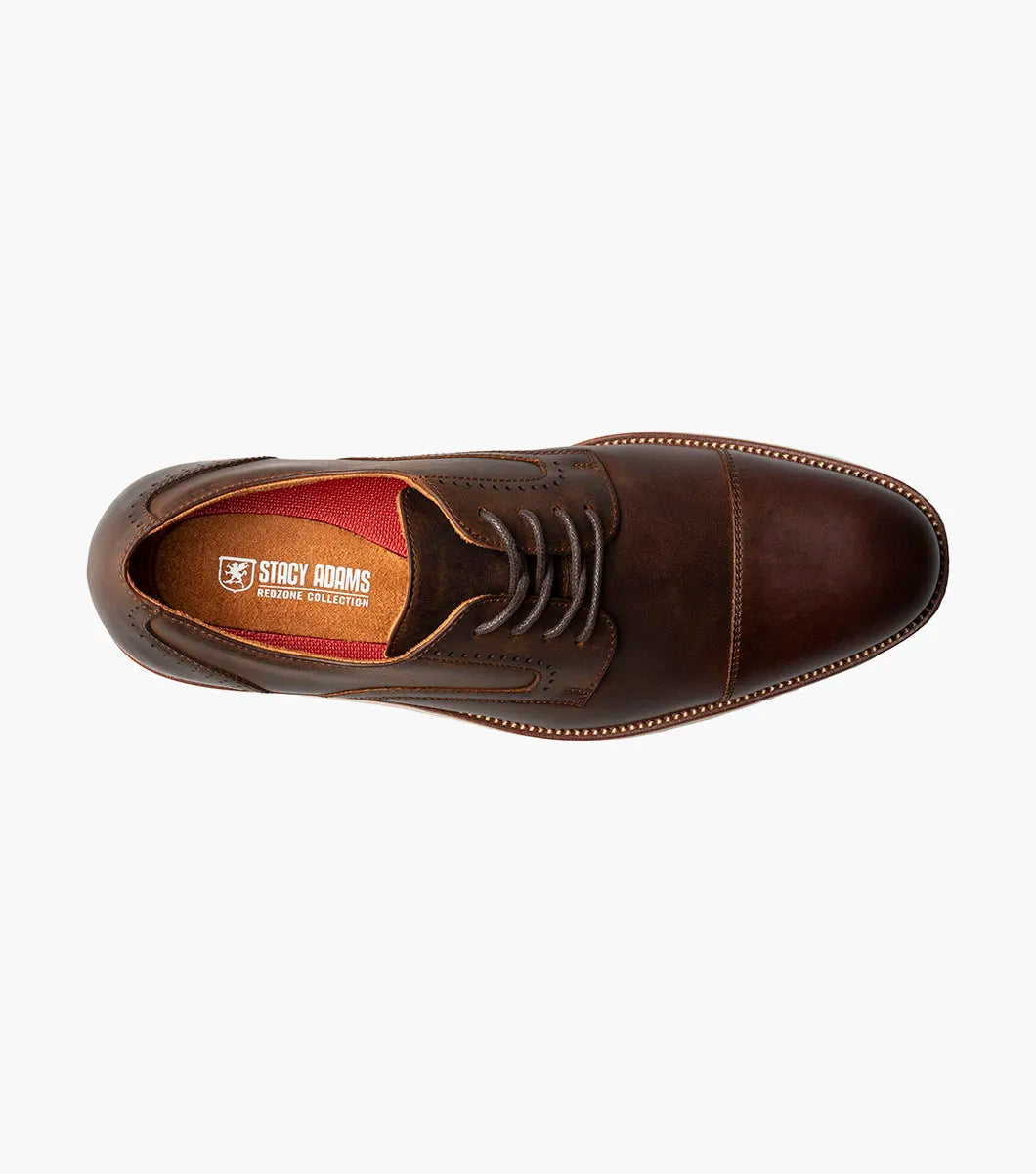 Stacy Adams Wesbridge Cap Toe Oxford Shoes Leather Brown CH 25713-215