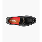Stacy Adams Todridge Moc Toe Bit Slip On Shoes Black Tumbled 25729-007