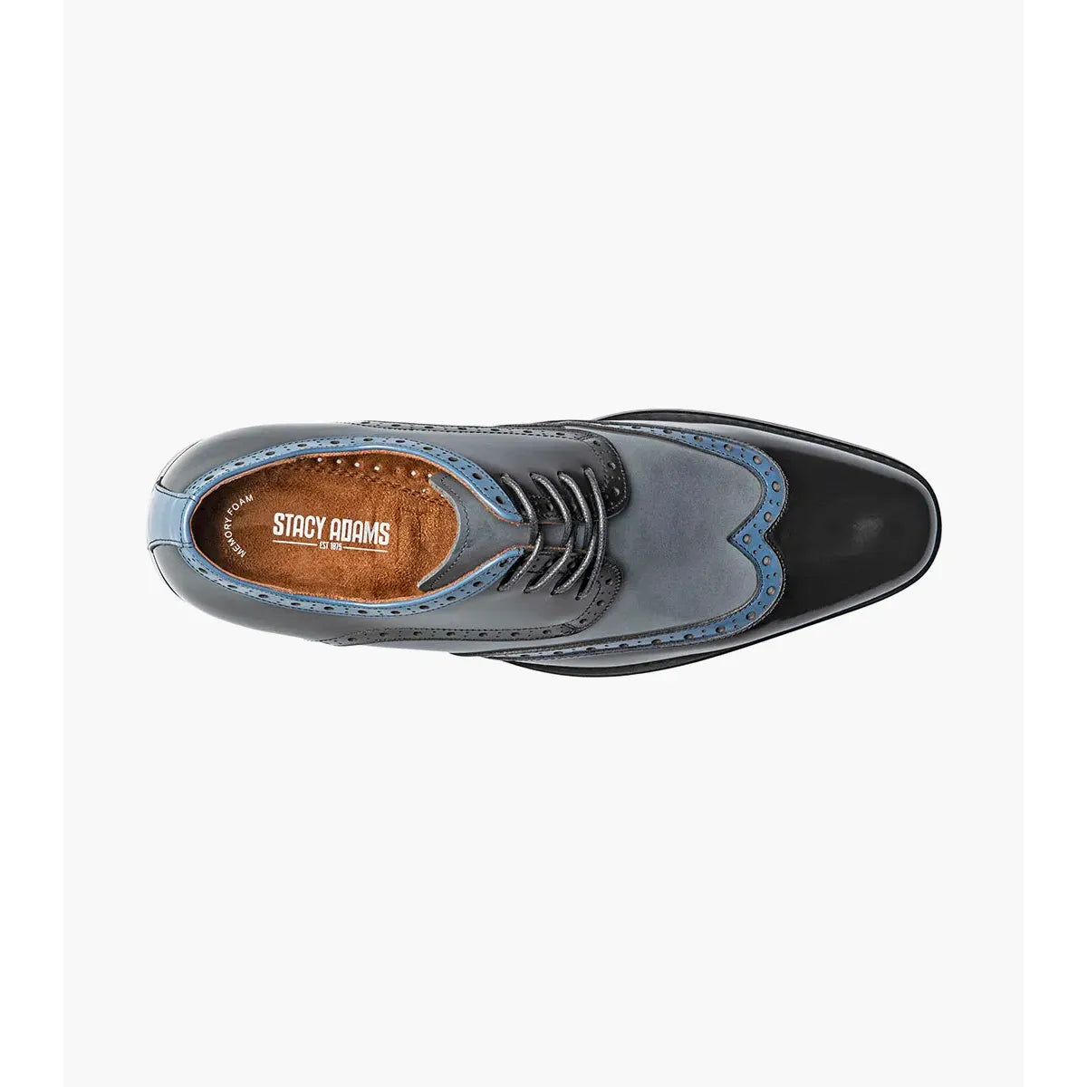Stacy Adams Tindall Wingtip Oxford Men's Shoes 25832-009 Black Multi