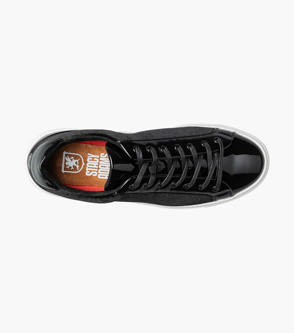 Stacy Adams Dante Lace To Toe Sneaker Patent Leather Black 25806-001