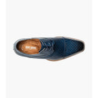 Stacy Adams Hobson Cap Toe Oxford Dress Shoes Navy Blue Leather 25764-400