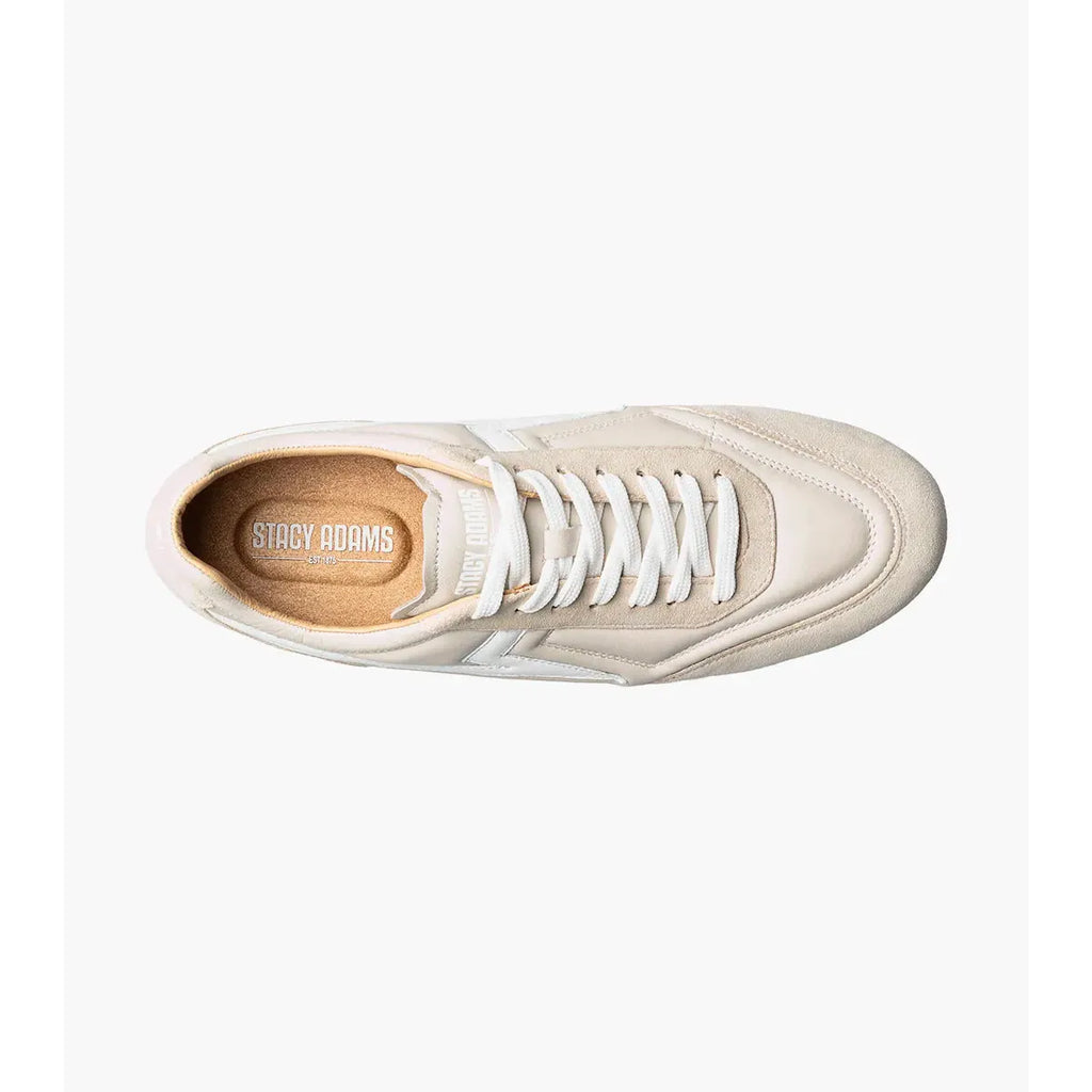 Stacy Adams Action 150 Sporty Lace Up Sneaker Cream 25797-113