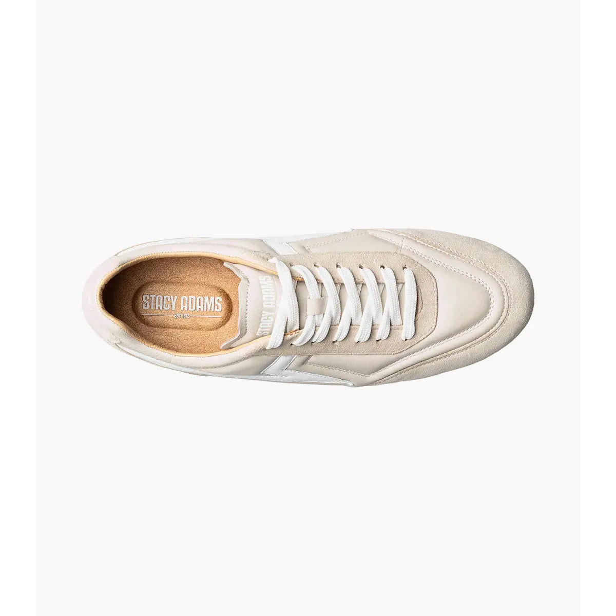 Stacy Adams Action 150 Sporty Lace Up Sneaker Cream 25797-113