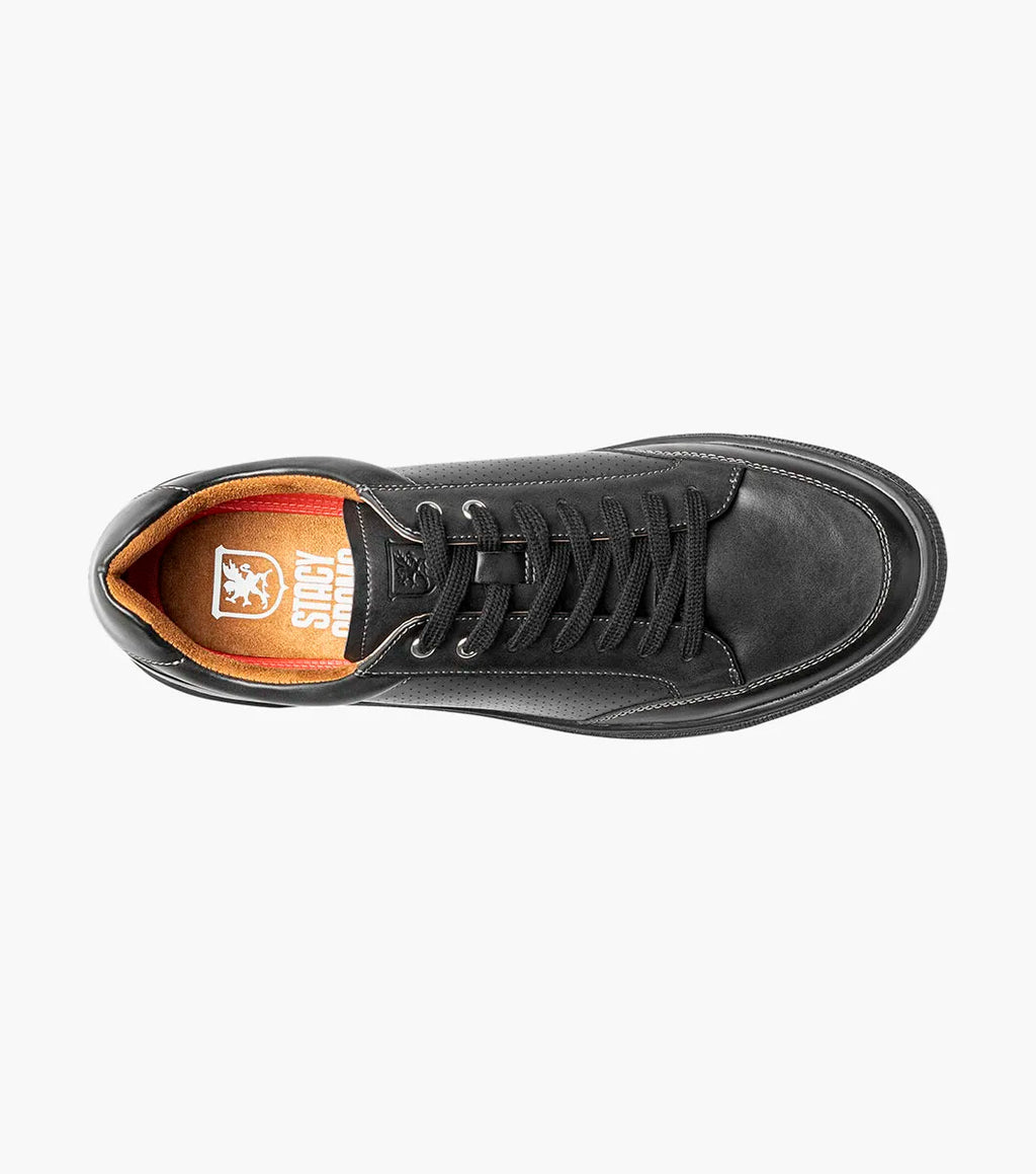 Stacy Adams Dorian Moc Toe Lace-Up Sneaker Black Smooth  25749-005