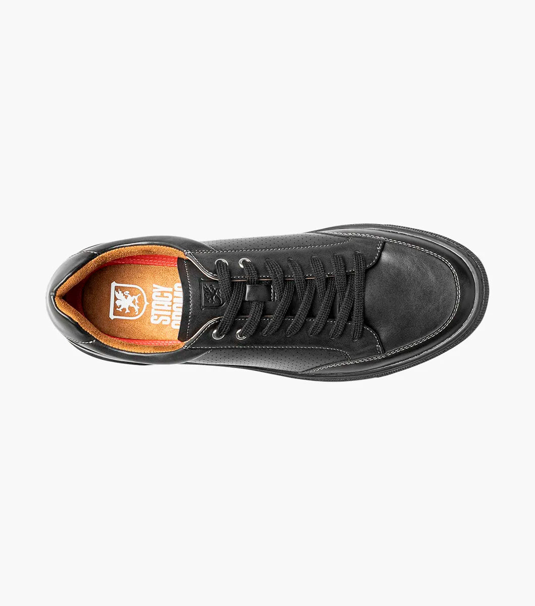 Stacy Adams Dorian Moc Toe Lace-Up Sneaker Black Smooth  25749-005