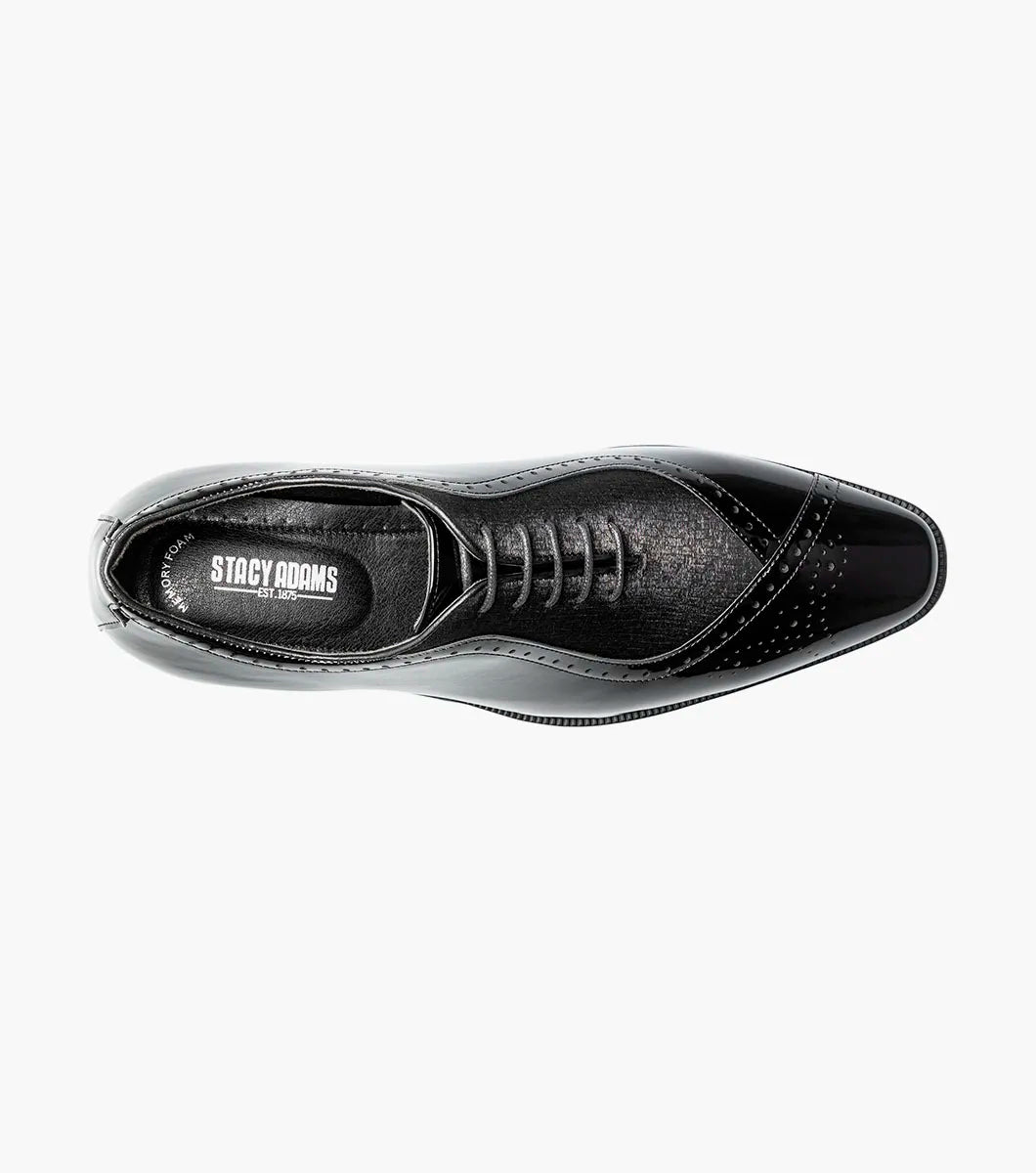 Stacy Adams Stuart Folded Vamp Balmoral Oxford Black 25794-001