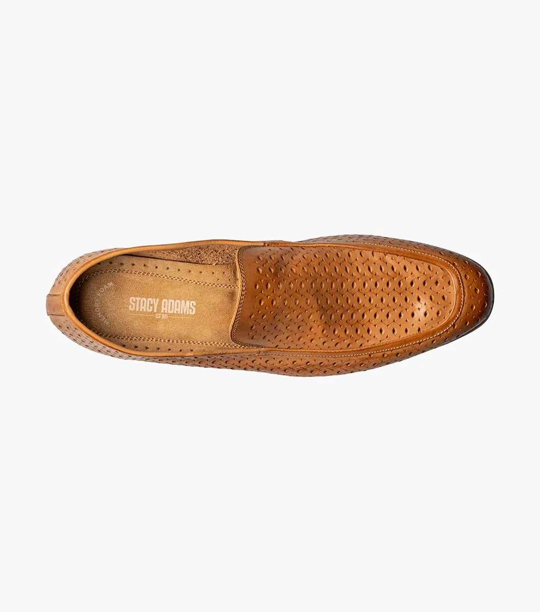 Stacy Adams Winden Moc Toe Perf Slip On Shoes oversized Natural 25645-280