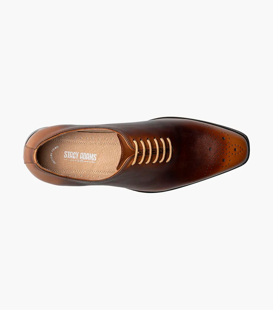 Stacy Adams Hallquist Plain Toe Oxford Shoes Leather Toffee 25742-235
