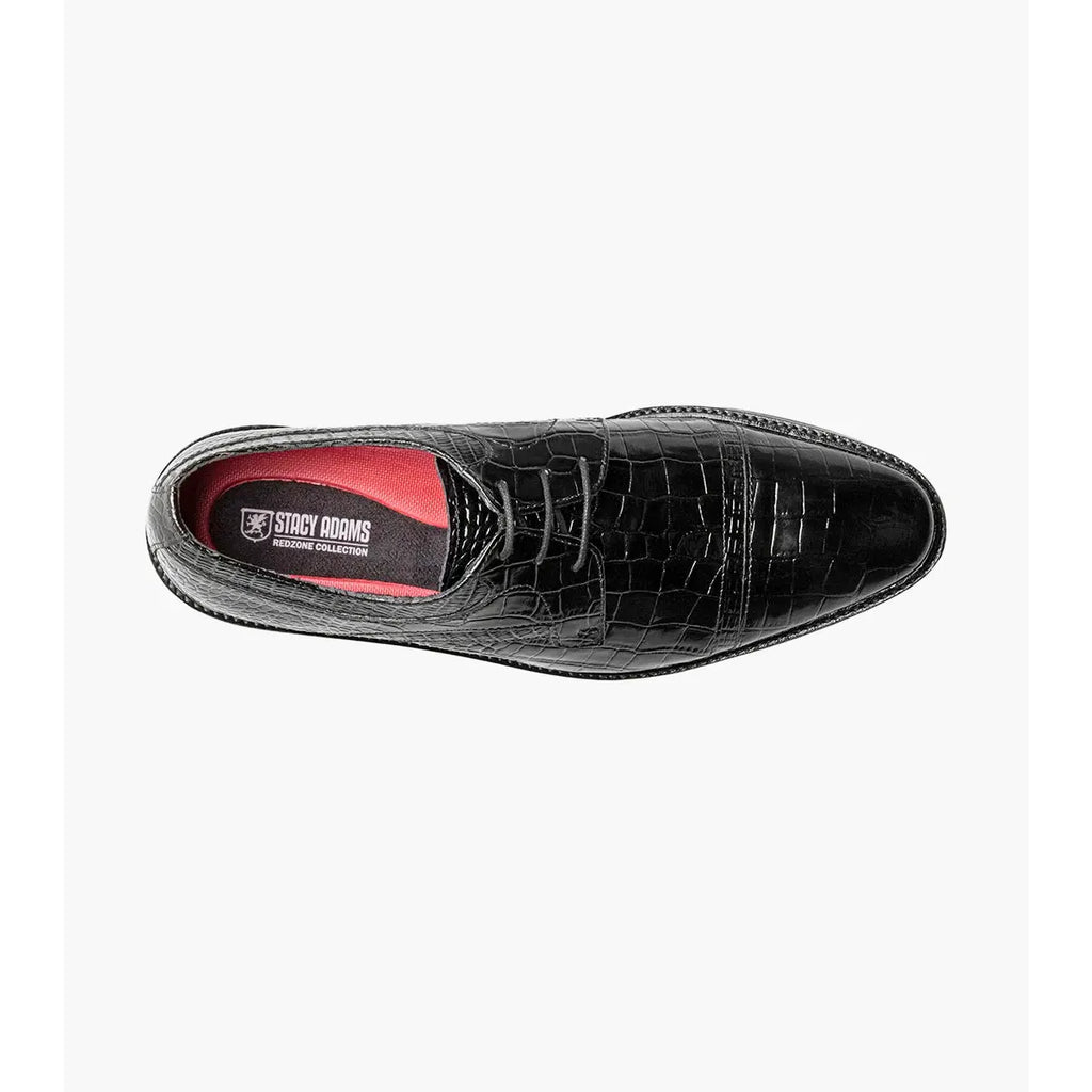 Stacy Adams Fiorentino Cap Toe Oxford Print Leather 25814-001 Black