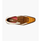 Stacy Adams Tristano Modified Bike Toe Oxford Shoes Tan Multi 25694-238