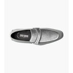 Stacy Adams Spratley Moc Toe Saddle Slip On Dress Shoes Gray 25686-020