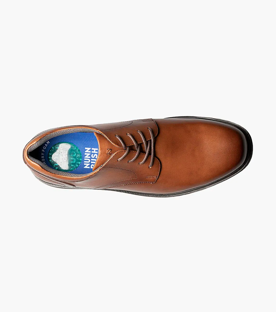 Nunn Bush KORE Pro Plain Toe Oxford Work Shoes Cognac 84942-221