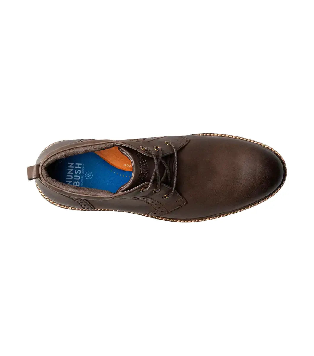 Nunn Bush Ozark II Plain Toe Chukka Boot Leather Brown CH Leather 85090-215