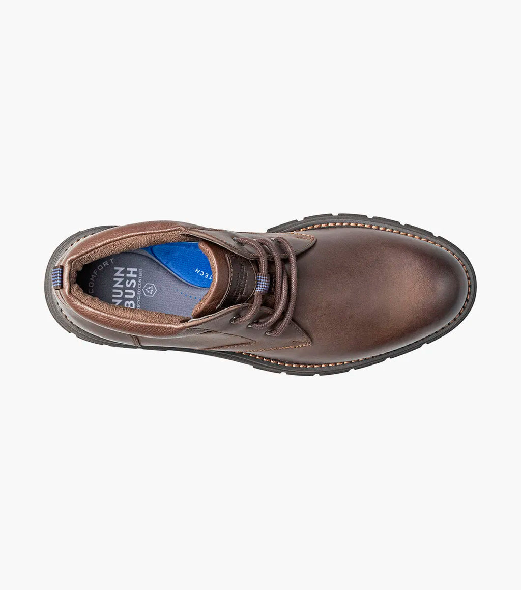 Nunn Bush Briggs Plain Toe Chukka Boot Brown CH 85177-215