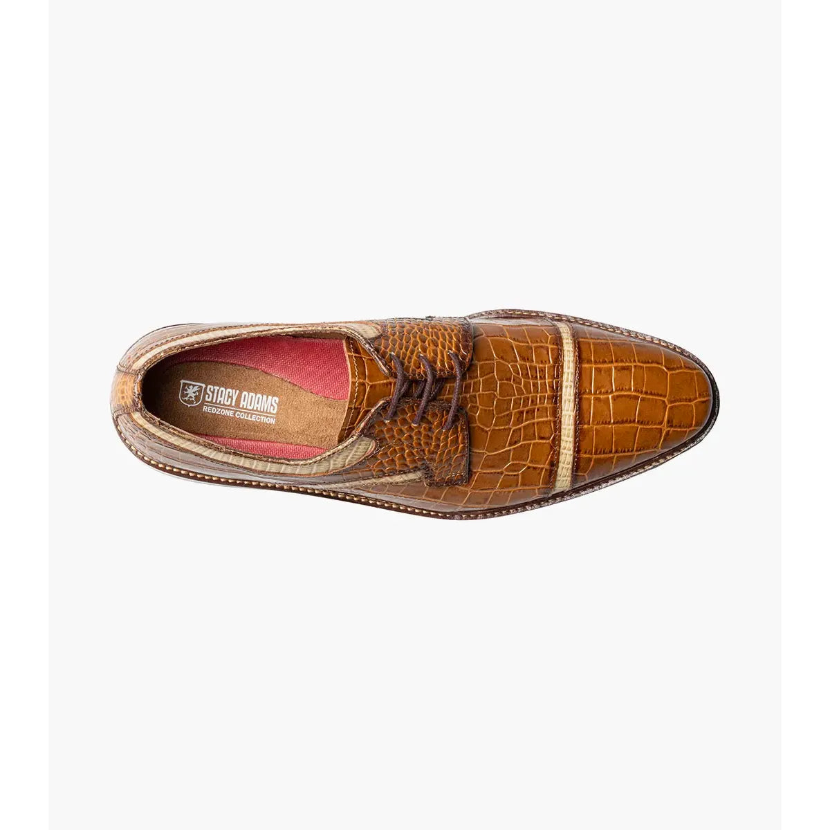 Stacy Adams Fiorentino Cap Toe Oxford Print Leather 25814-238 Tan Multi