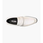Stacy Adams Spratley Moc Toe Saddle Slip On Dress Shoes Ivory 25686-101