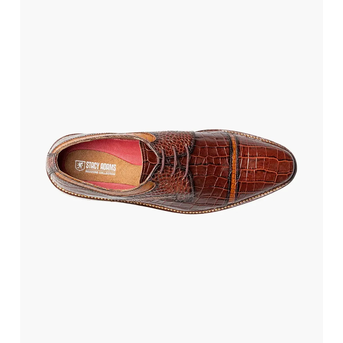Stacy Adams Fiorentino Cap Toe Oxford Print Leather 25814-249 Brown Multi
