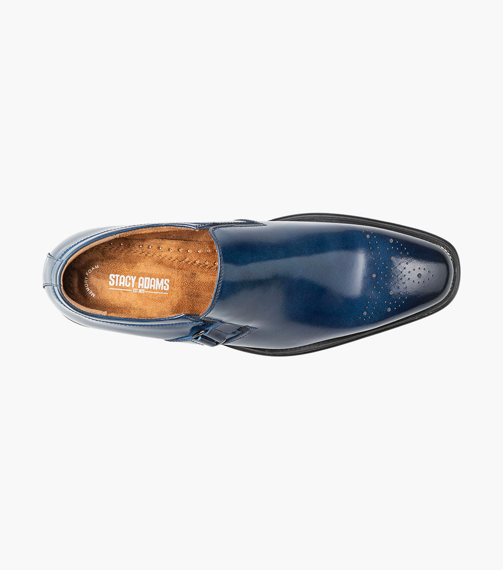 Stacy Adams Alistair Plain Toe Ornament Slip On Burgundy 25792-435