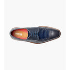 Stacy Adams Gambetta Modified Cap Toe Oxford Leather Shoes Navy 25780-410