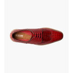 Stacy Adams Alario Wingtip Oxford Croco Leather Shoes Red 25725-600