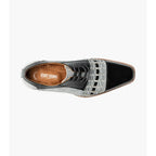 Stacy Adams Halstead Cap Toe Oxford Shoes Two Tone Black Gray 25765-975