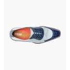 Stacy Adams Tarango Modified Cap Toe Oxford Shoes Dark Blue Multi 25770-469