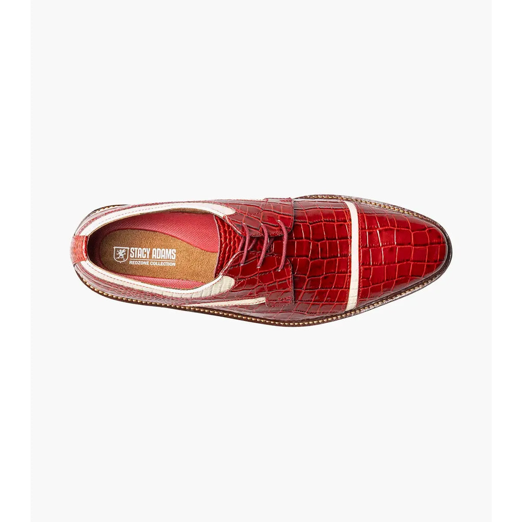 Stacy Adams Fiorentino Cap Toe Oxford Print Leather 25814-640 Red Multi