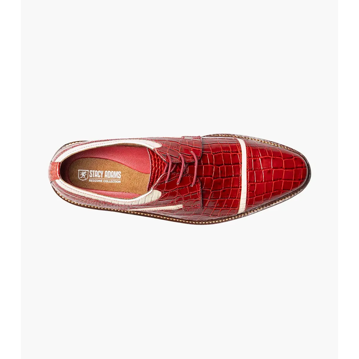 Stacy Adams Fiorentino Cap Toe Oxford Print Leather 25814-640 Red Multi