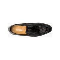 Stacy Adams Winden Moc Toe Perf Slip On Summer Shoes Black 25645-001