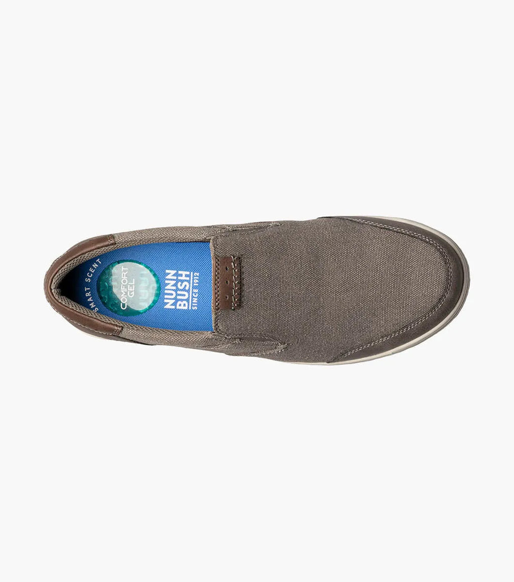 Nunn Bush KORE City Walk Canvas Moc Toe Slip On Cement Canvas 84896-031