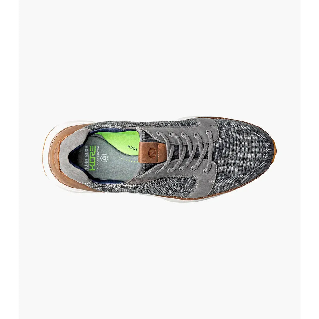 Nunn Bush KORE Swift Knit Lace Up Toe Sneaker Lightweight Gray Multi 85156-062