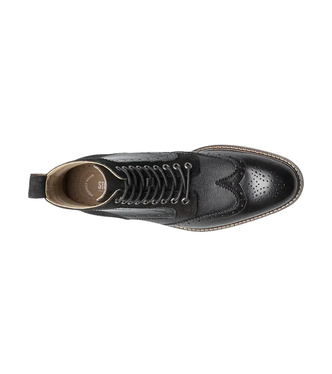 Stacy Adams Finnegan Wingtip Lace-Up Boot Black Multi 25427-009