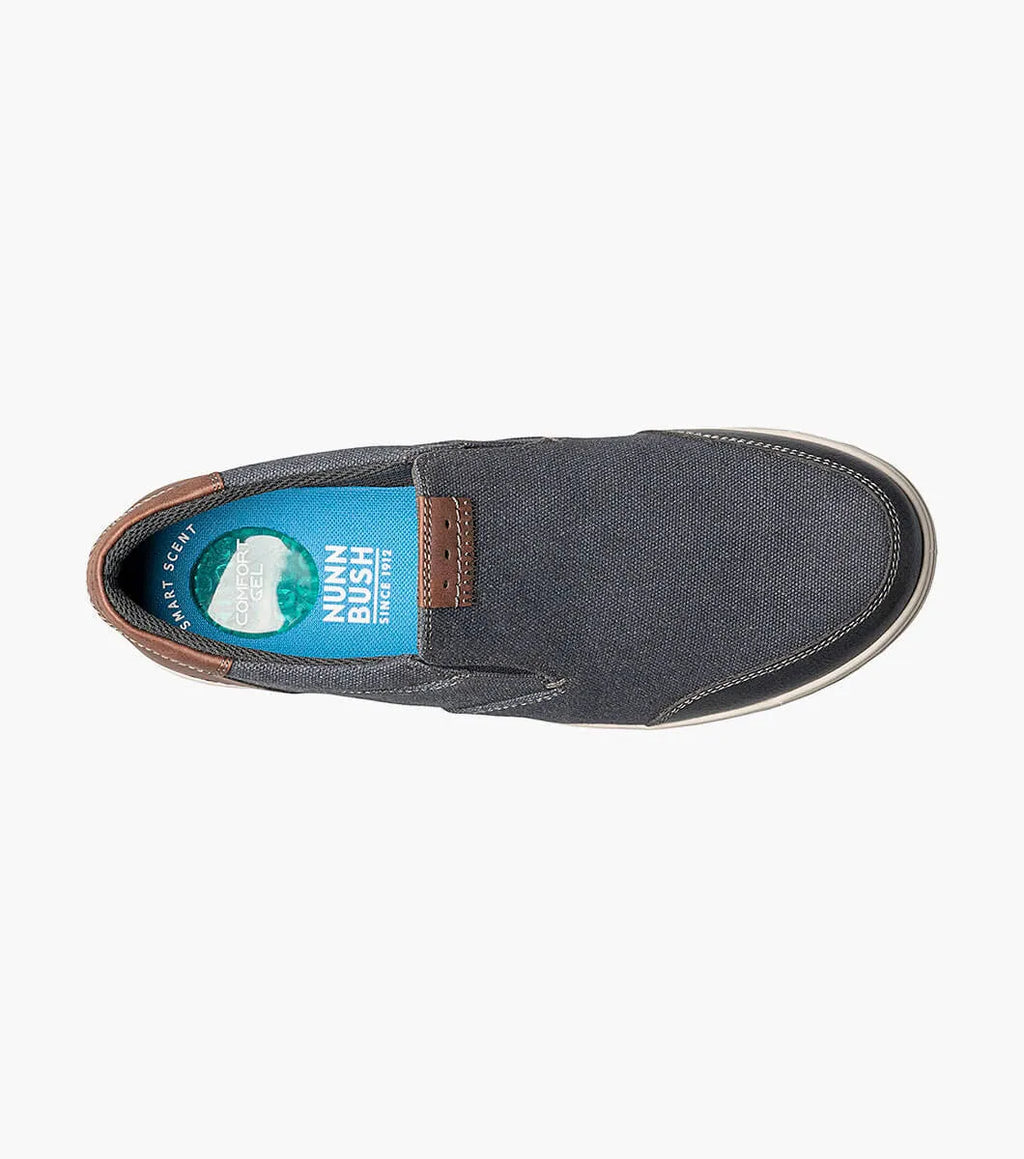 Nunn Bush KORE City Walk Canvas Moc Toe Slip On Blue Denim 84896-462