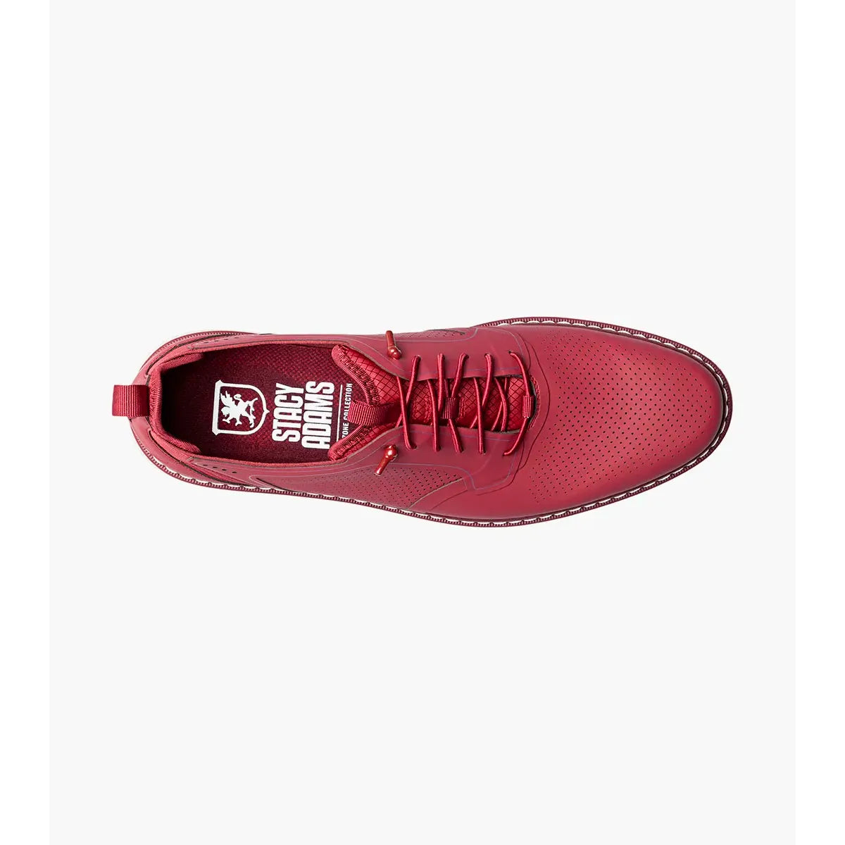 Stacy Adams Synchro Plain Toe Elastic Lace Up Sneaker Raspberry Shoes 25518-670