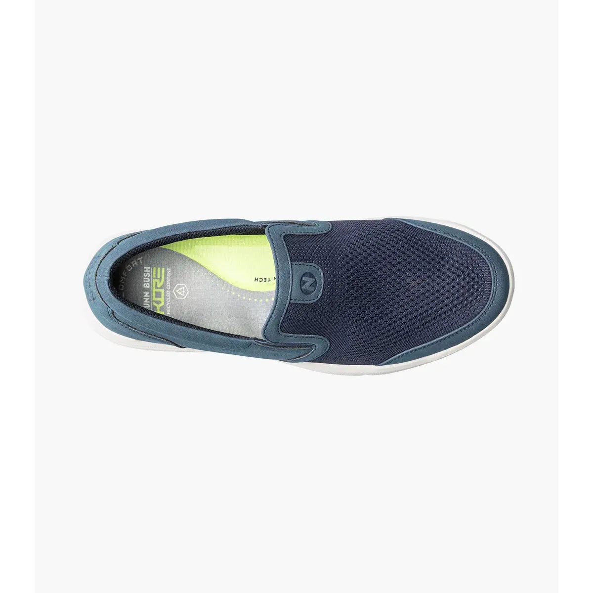 Nunn Bush KORE City Rally Mesh Moc Toe Slip On Walking Shoes Navy 85159-492