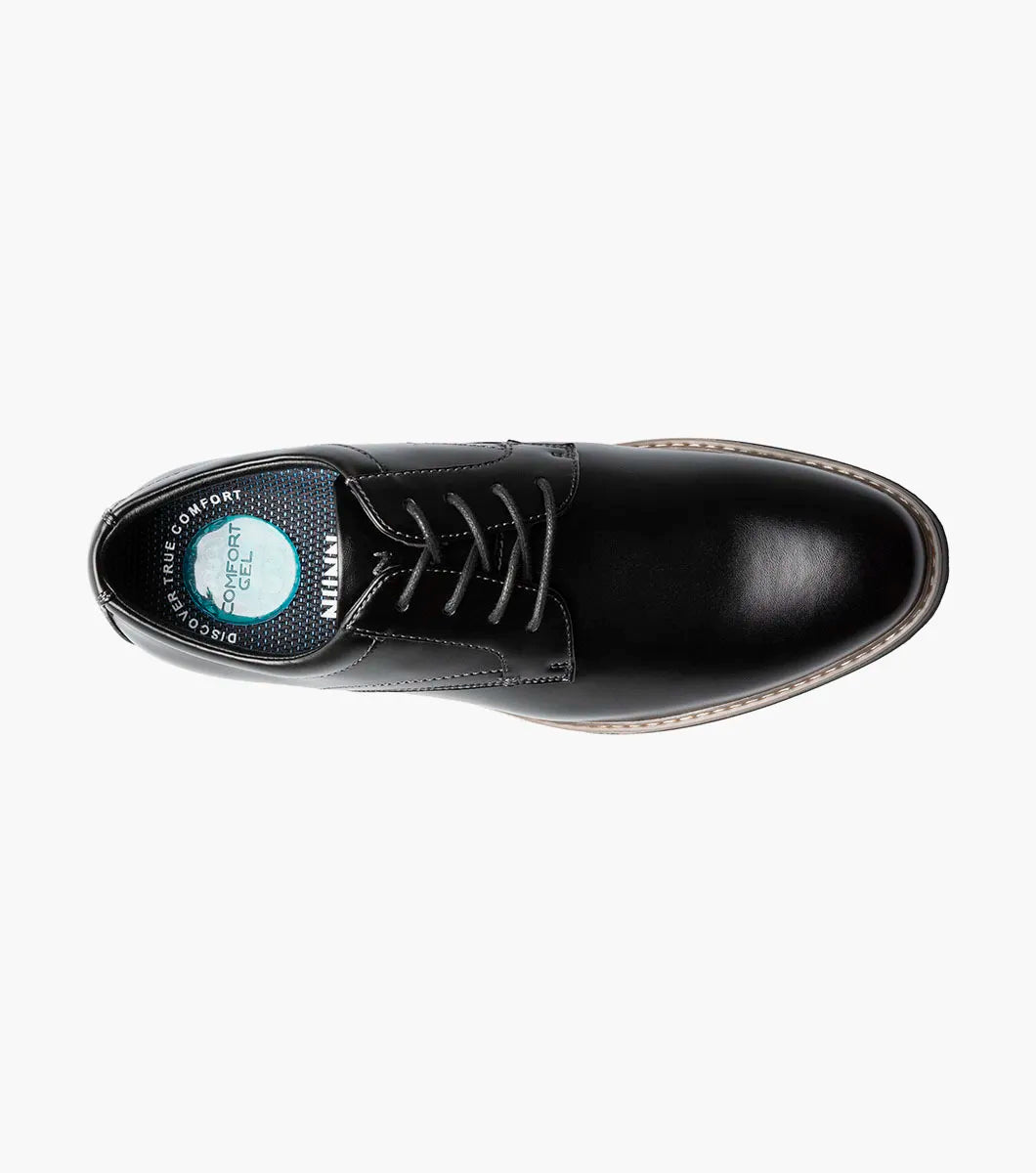 Nunn Bush Carmelo Plain Toe Oxford Walking Shoes Black 81509-001