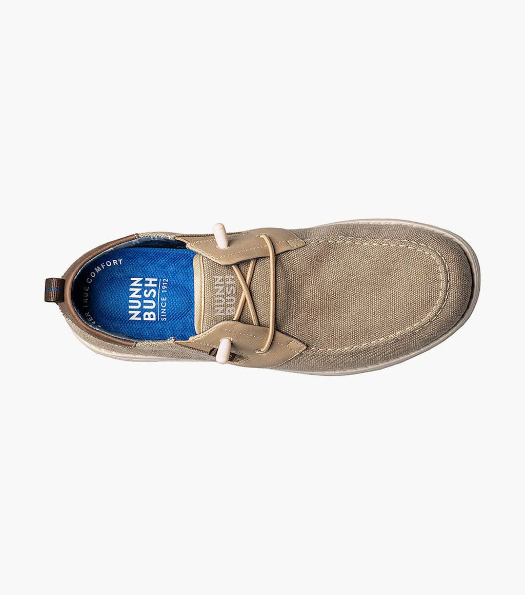 Nunn Bush Brewski Moc Toe Slip On Walking Shoes Stone 84902-275