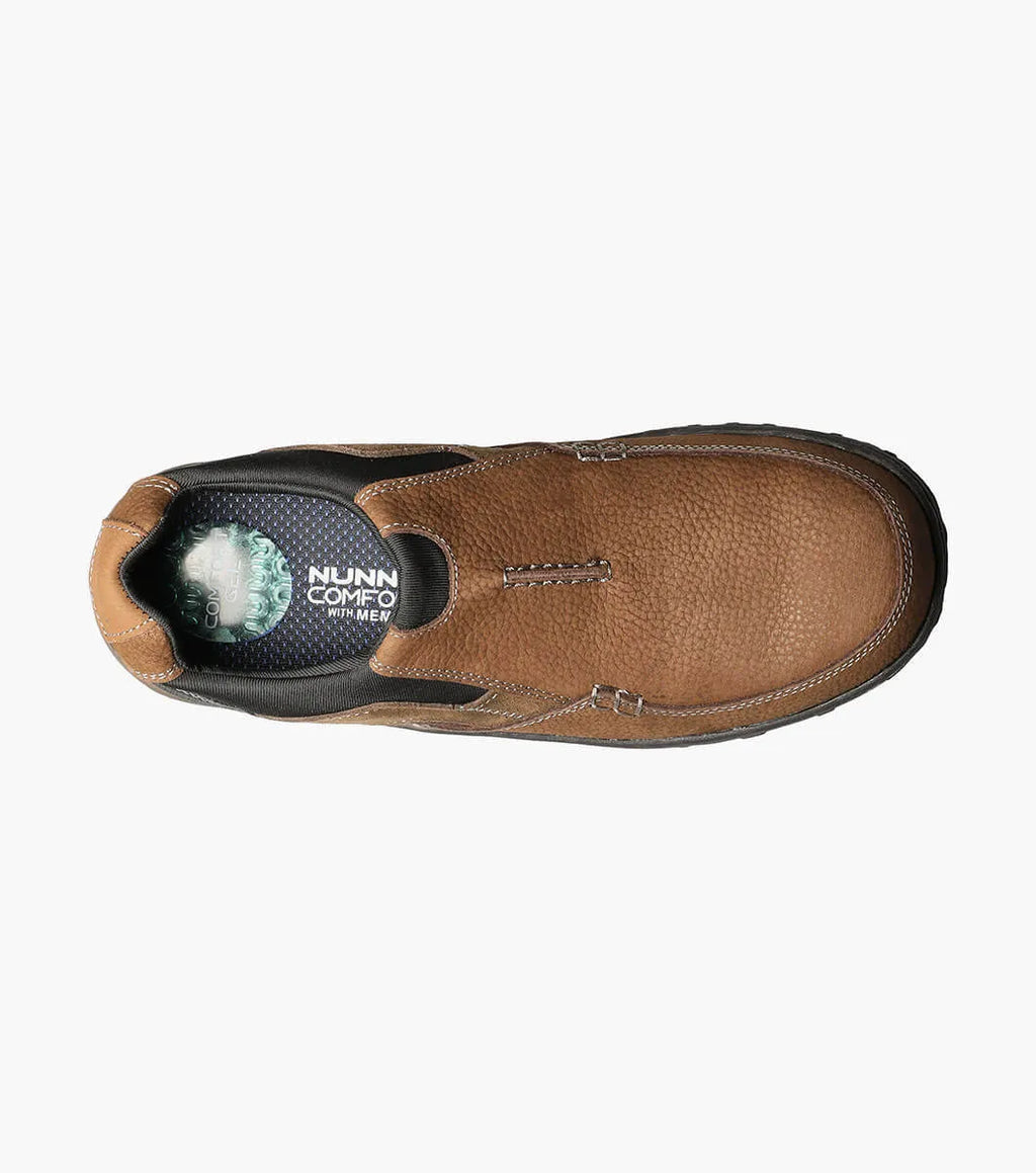 Nunn Bush Quest Moc Toe Slip On Casual Shoes Tan Multi 84827-238