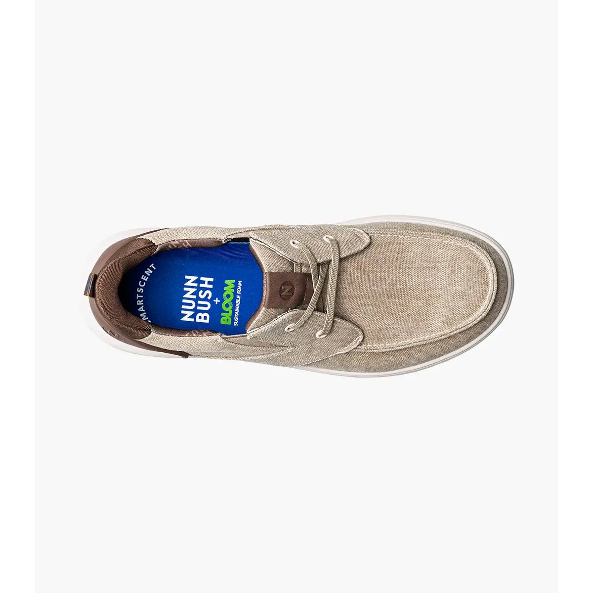 Nunn Bush Brew City EZ Hands Free Canvas Lace Moc Toe Slip On Stone 85164-285